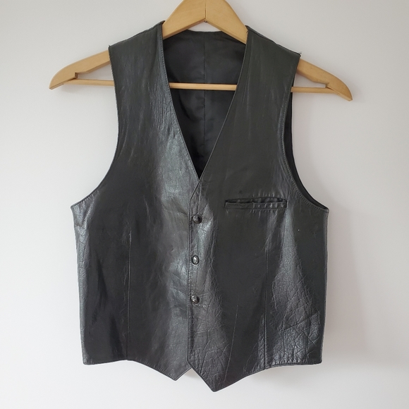 Hand Crafted Other - Black leather vest